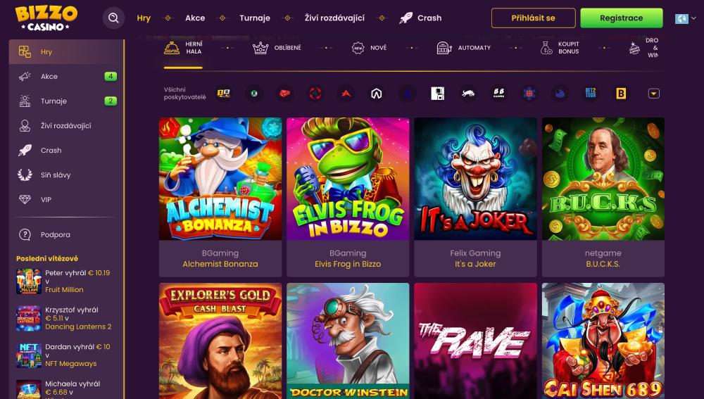 Bizzo casino web