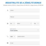 Formulario de registro de Tipsport