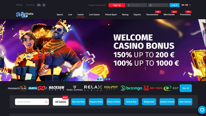 MyStake Casino bonusové nabídky