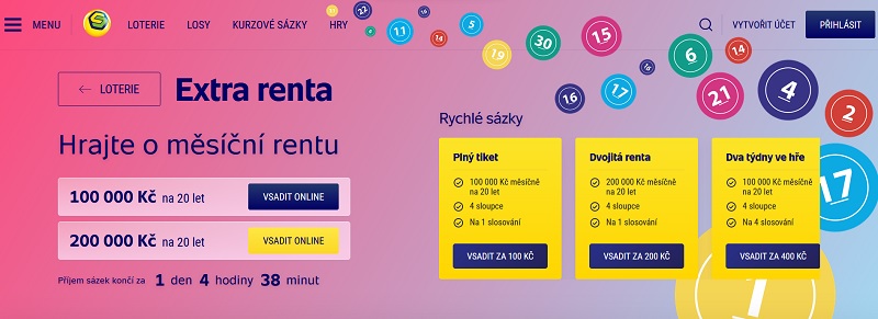 Extra renta od Sazky
