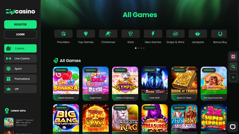 Sitio web del casino en línea Zipcasino