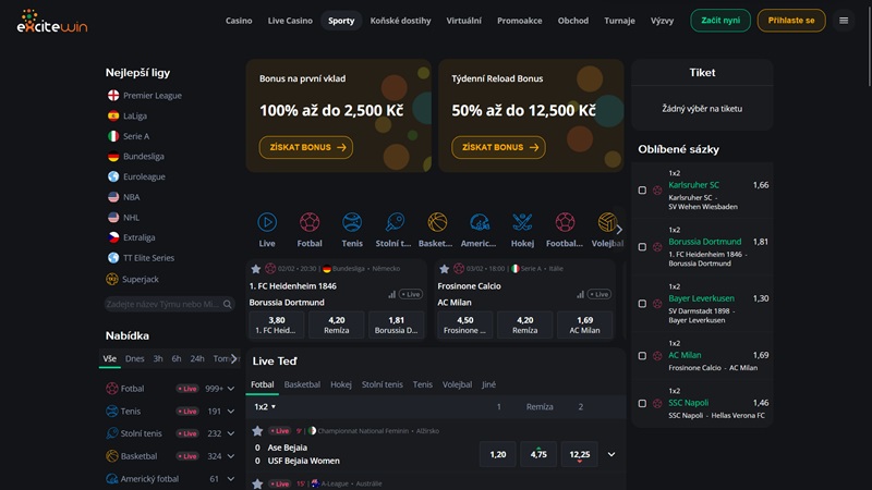 Sitio web de Excitewin