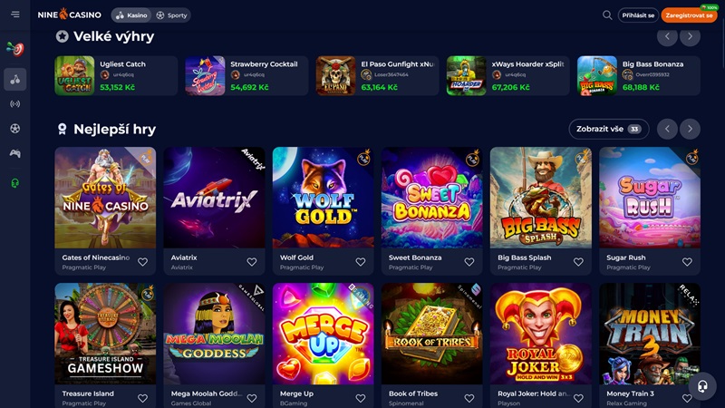 Nine Casino slot machines