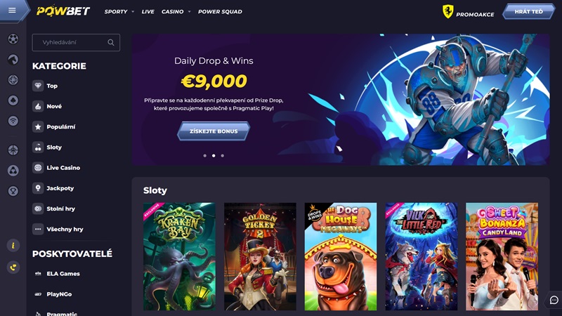 Tragamonedas del casino Powbet