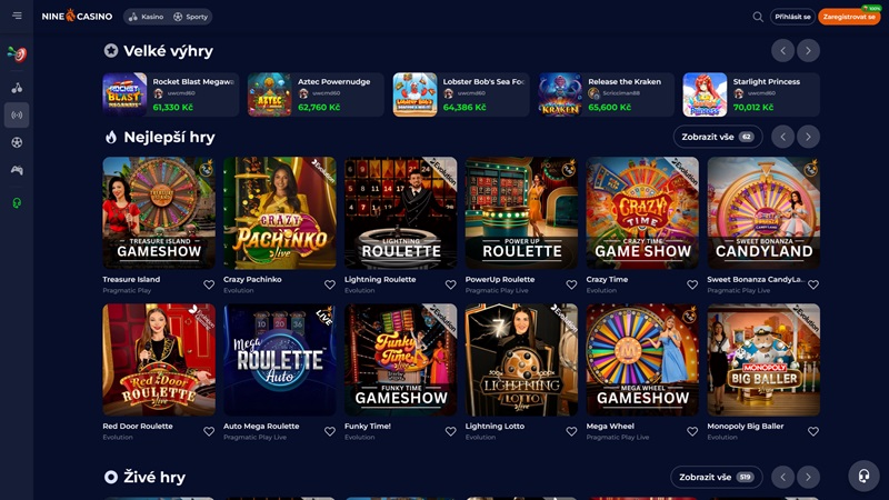 Casino en vivo NineCasino