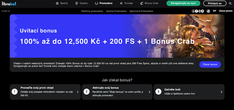 Bono de bienvenida en el casino online LibraBet