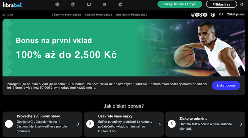 Bono por el primero depósito en la casa de apuestas LibraBet