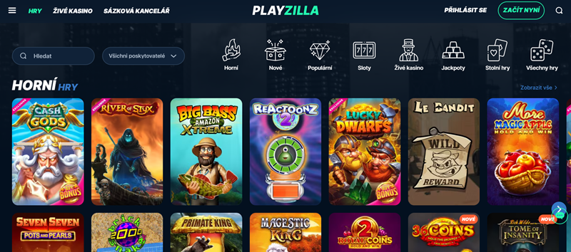 PlayZilla página principal
