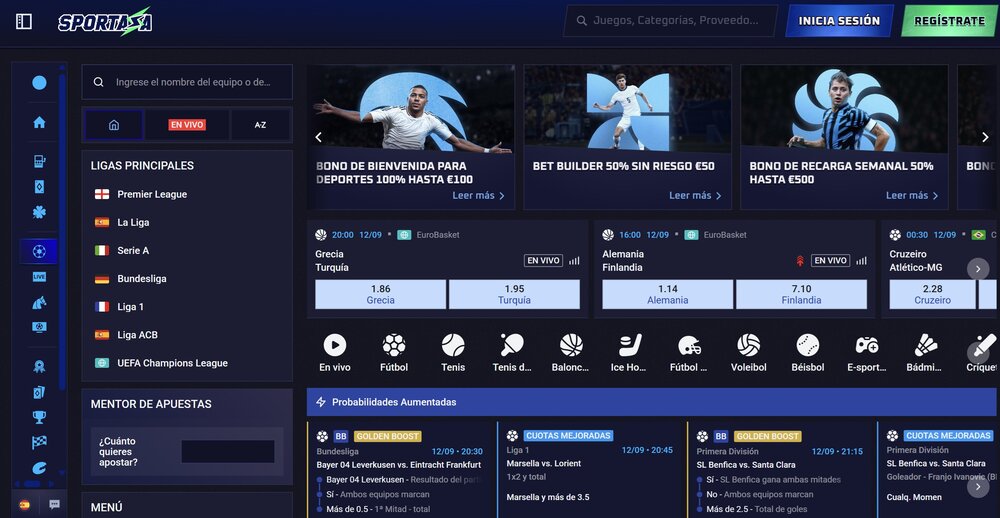 Sportaza casa de apuestas