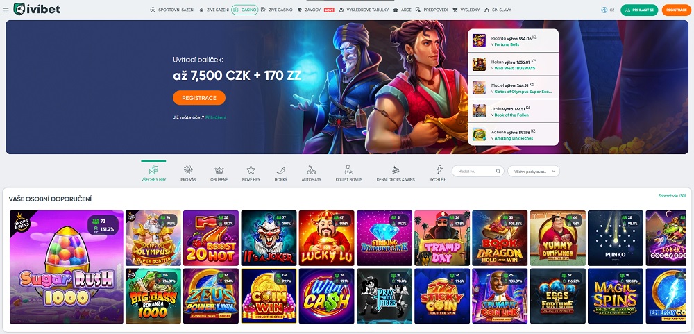 Vista de la biblioteca de juegos del casino online Ivibet con miles de tragamonedas llenas de jackpots, bonos y giros gratis