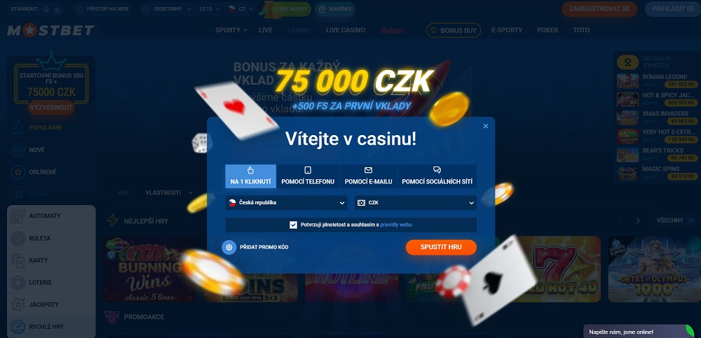 Vista previa del inicio de sesión de MostBet