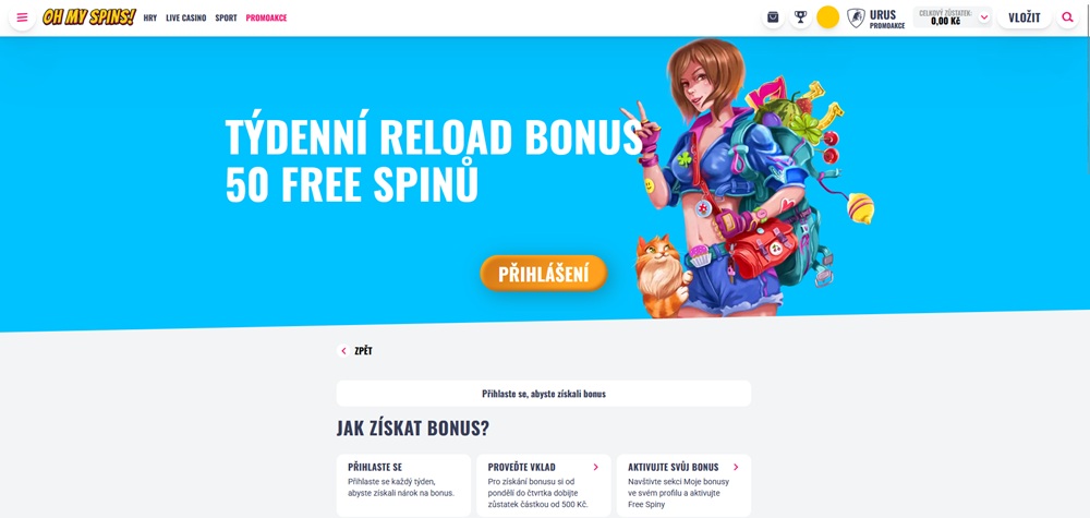 Giros gratis de Oh My Spins
