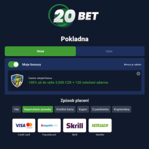 20BET – depósito y retiro de dinero