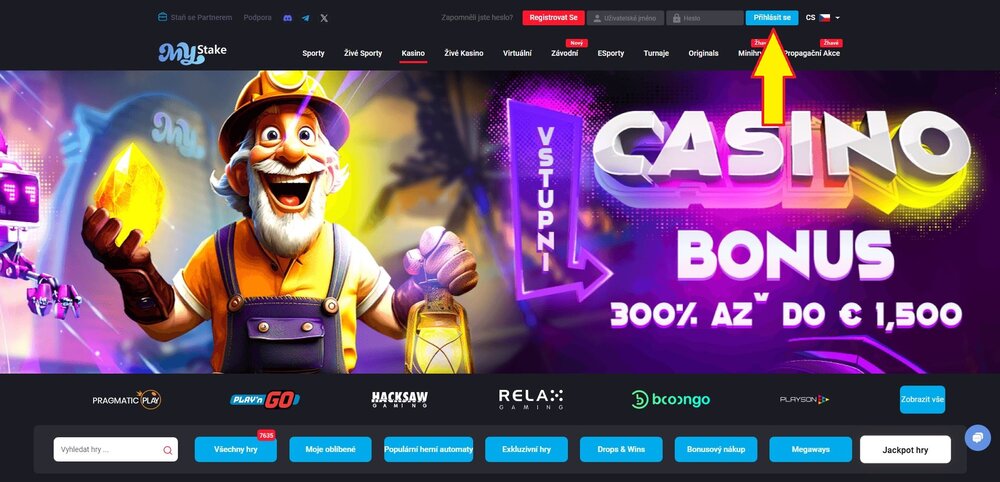 inicio de sesión en MyStake