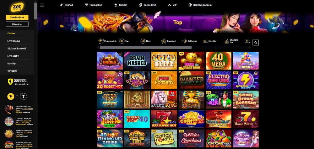 En el casino ZetCasino te esperan miles de títulos de juego de desarrolladores legendarios