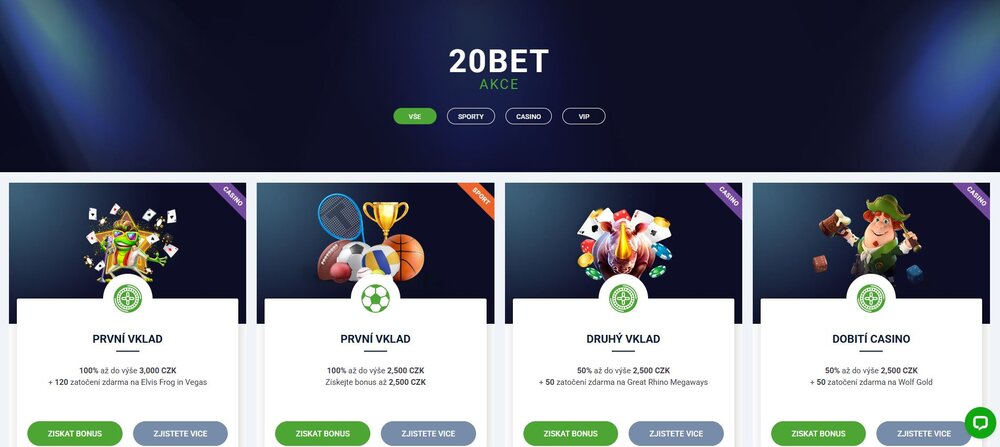bonificaciones de 20Bet