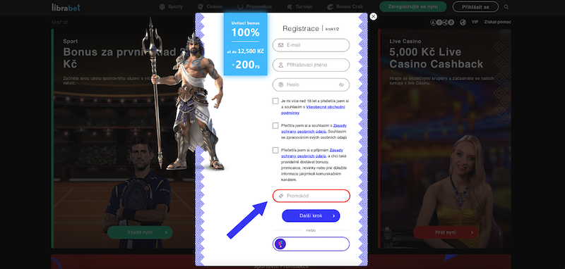 Código promocional de LibraBet