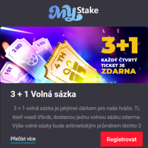 MyStake 3+1 apuesta gratis