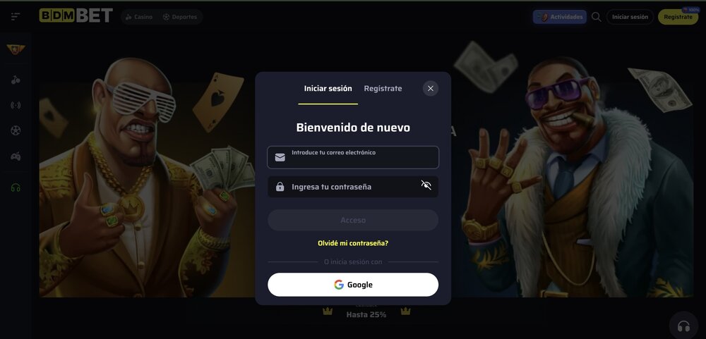 Bdmbet inicio de sesión