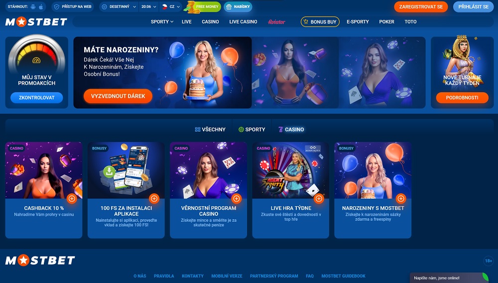 Vista previa de la oferta de promociones con giros gratis en el casino online MostBet