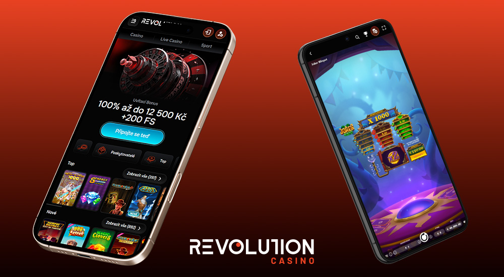 Vista previa de la interfaz responsiva en el casino online y la casa de apuestas Revolution Casino