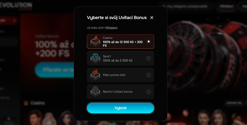 Registro en Revolution Casino