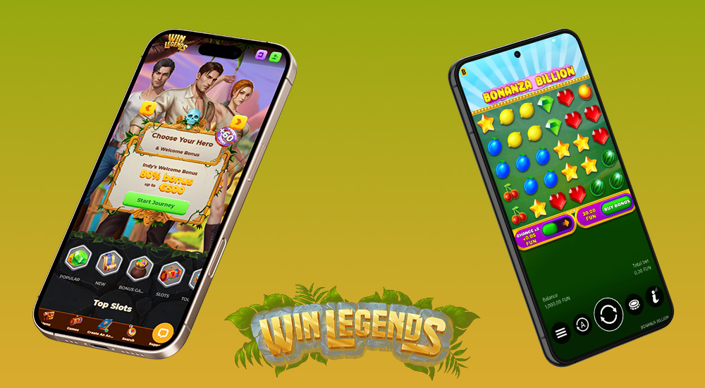 Vista previa de la interfaz móvil en el casino online WinLegends