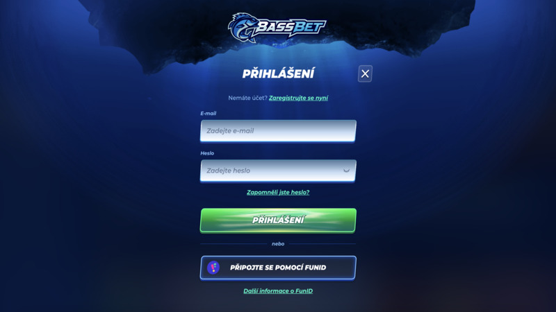 Vista previa del inicio de sesión del casino BassBet
