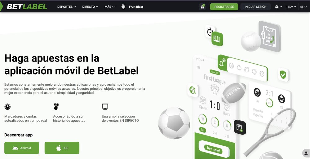 BetLabel aplicación