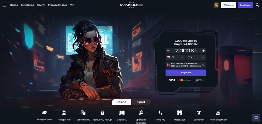 Sitio web del casino Winsane