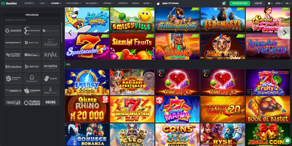 Sitio web del casino BeatBet