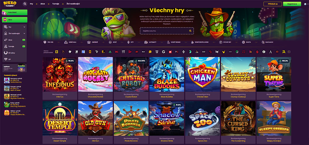 Desarrollador Backseat Gaming en Bizzo Casino