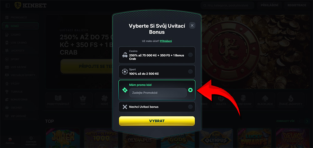 Código promocional de KinBet