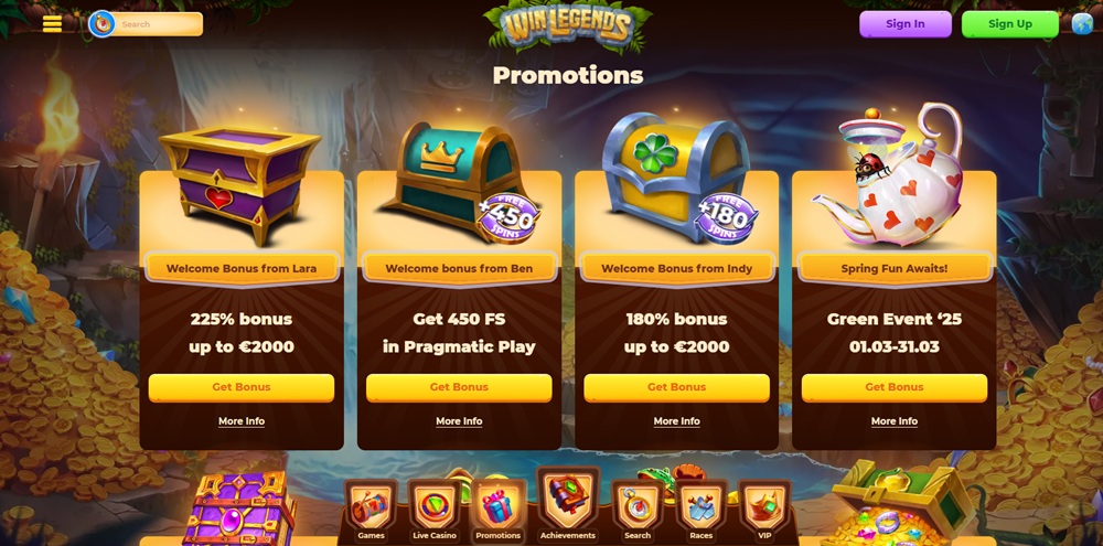 Bono sin depósito de WinLegends