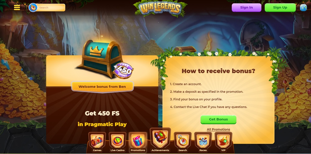  WinLegends giros gratis