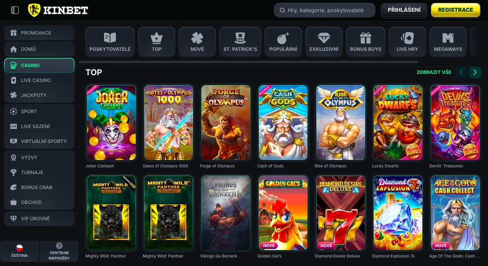 Biblioteca de juegos del casino KinBet