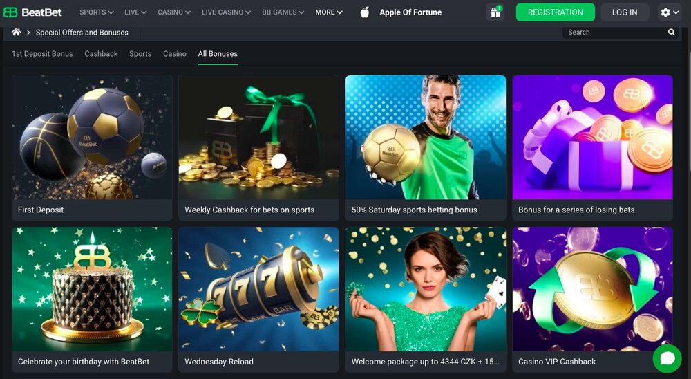 Oferta de bonificaciones de BeatBet