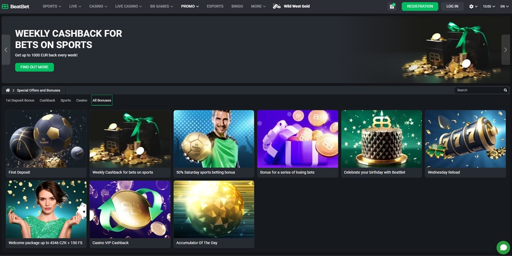 Oferta de bonificaciones de BeatBet