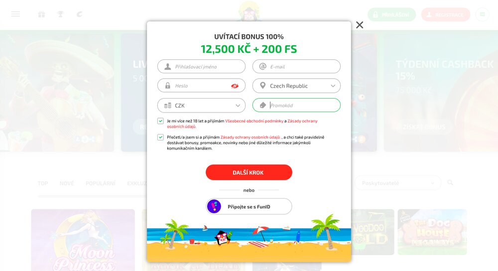 Registro en el casino BoaBoa