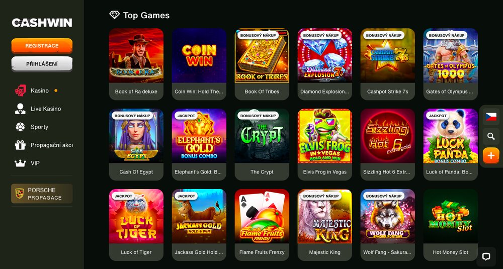 Tragamonedas en el casino CashWin