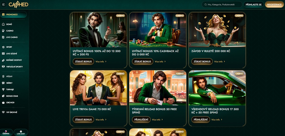 Bonificaciones en el casino Cashed