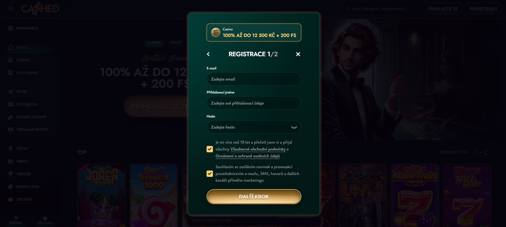 Registro en Cashed