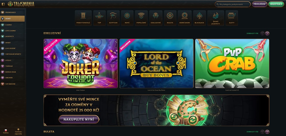 Sitio web del casino Talismania