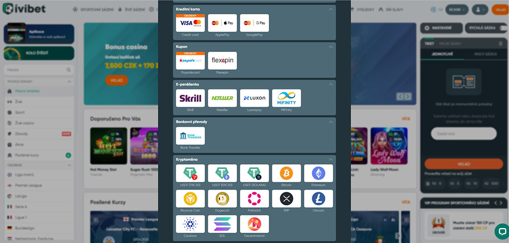 Ivibet – depósito y retiro de dinero