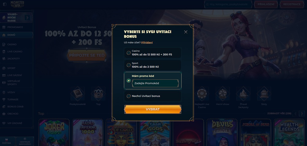 Monster Win promo code
