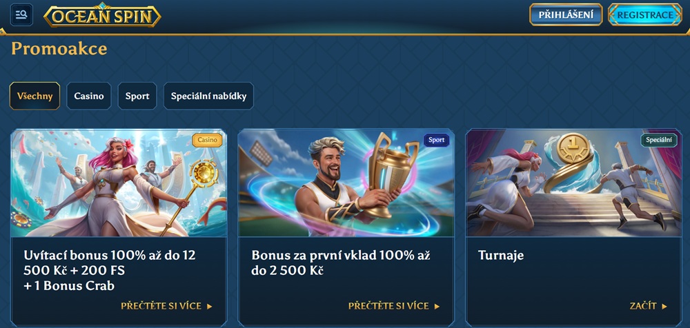 Bonos de bienvenida de Ocean Spin