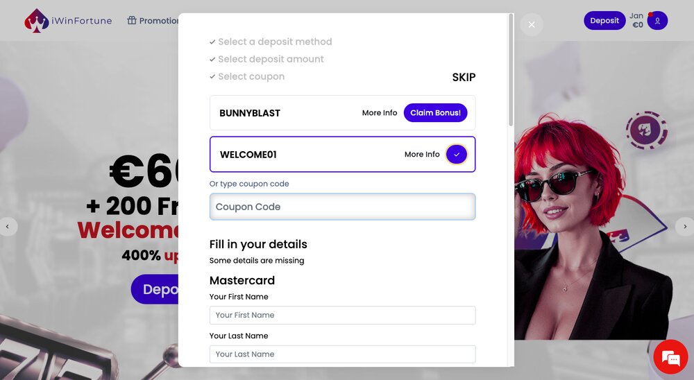 código promocional de iWinFortune