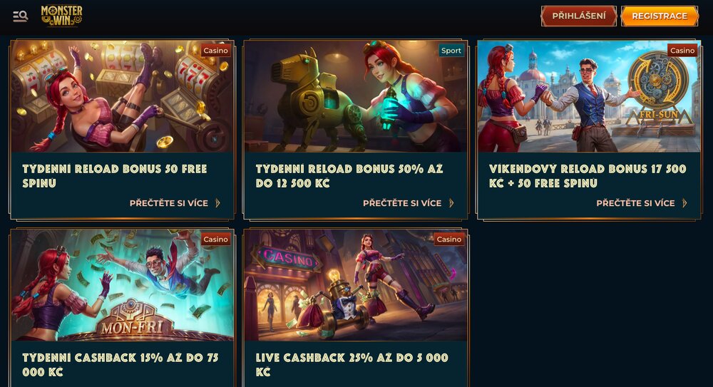 Monster Win bonusy