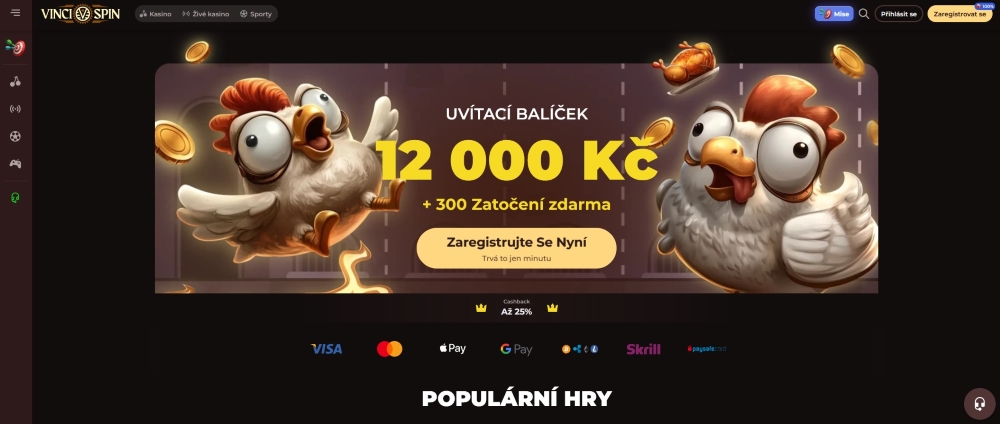No te pierdas el bono de bienvenida del casino online Vinci Spin 