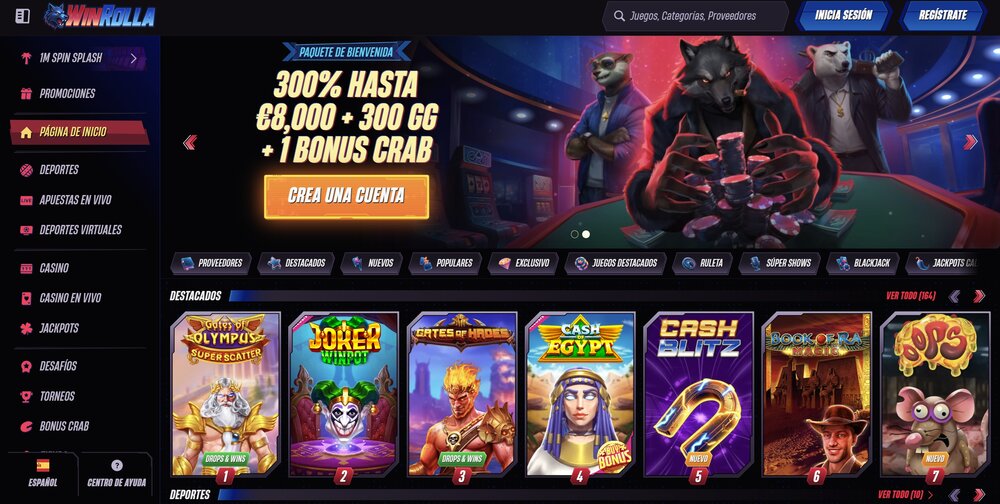 Win Rolla casino página de inicio
